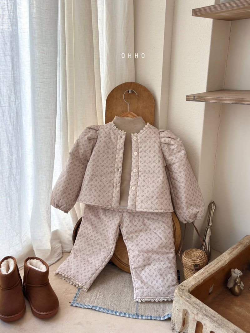 Ohho - Korean Children Fashion - #Kfashion4kids - Rose Lace Padded Pants - 5