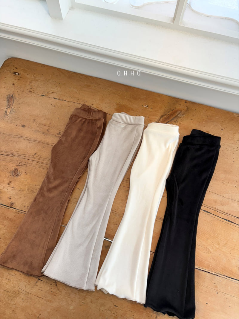 Ohho - Korean Children Fashion - #childofig - French Velour Bootcut Pants - 3