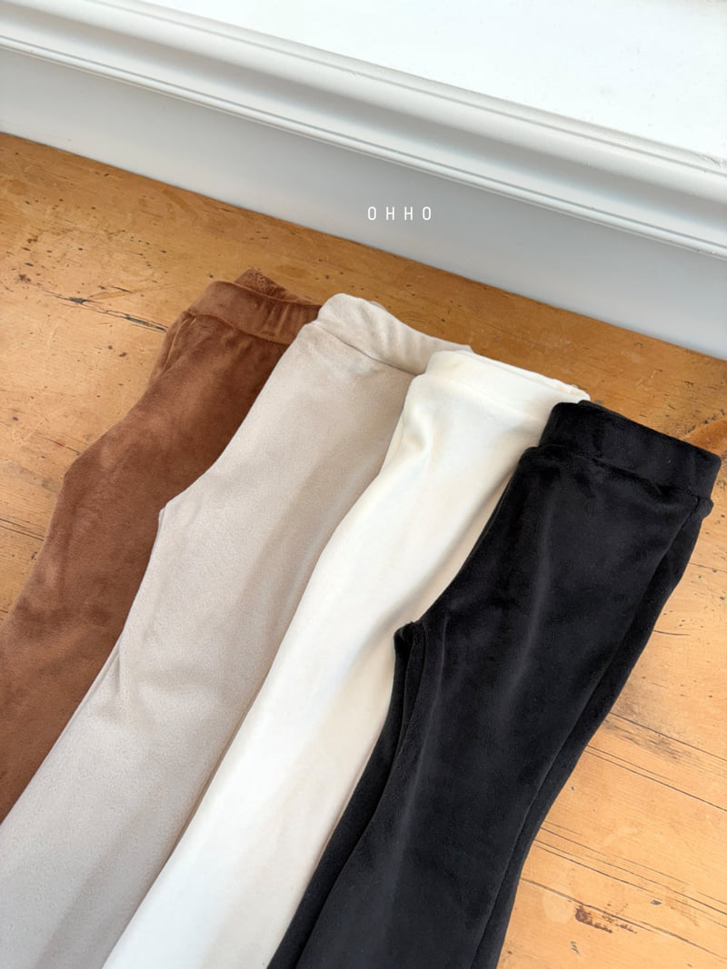 Ohho - Korean Children Fashion - #childrensboutique - French Velour Bootcut Pants - 5