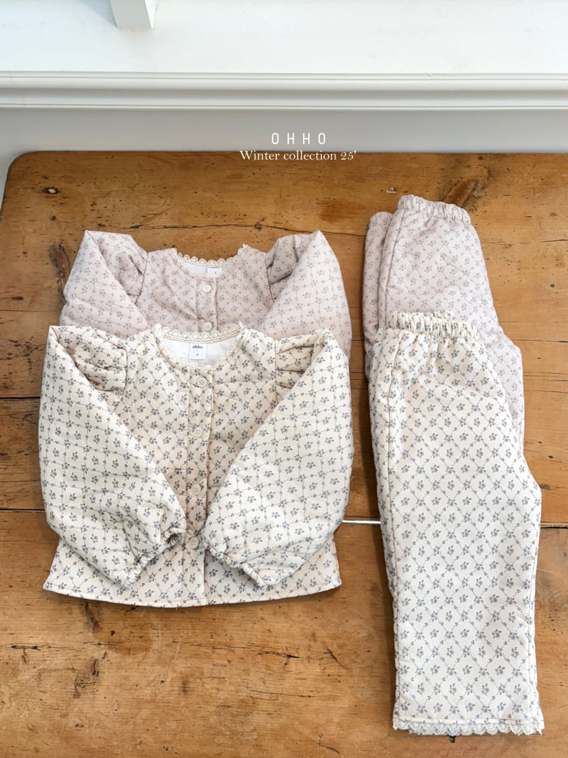 Ohho - Korean Children Fashion - #childrensboutique - Rose Lace Padded Jacket - 12