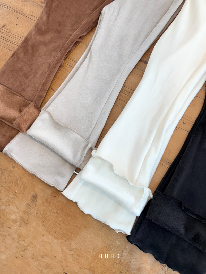 Ohho - Korean Children Fashion - #designkidswear - French Velour Bootcut Pants - 6