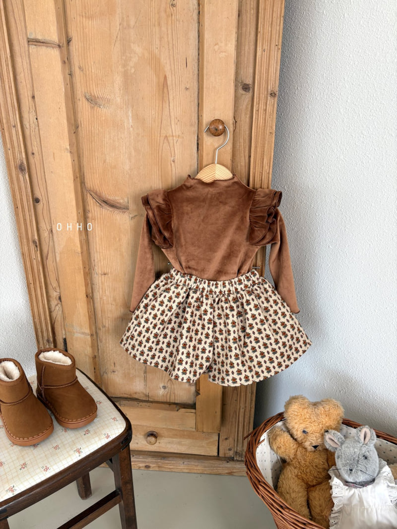 Ohho - Korean Children Fashion - #kidsstore - Elle Fleece Skirt Pants - 6