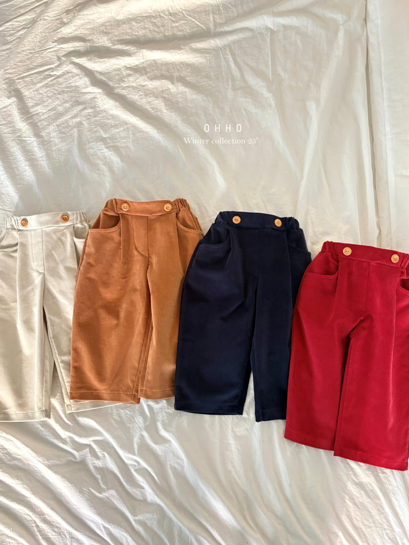 Ohho - Korean Children Fashion - #kidzfashiontrend - Ralph Corduroy Pintuck Pants - 6