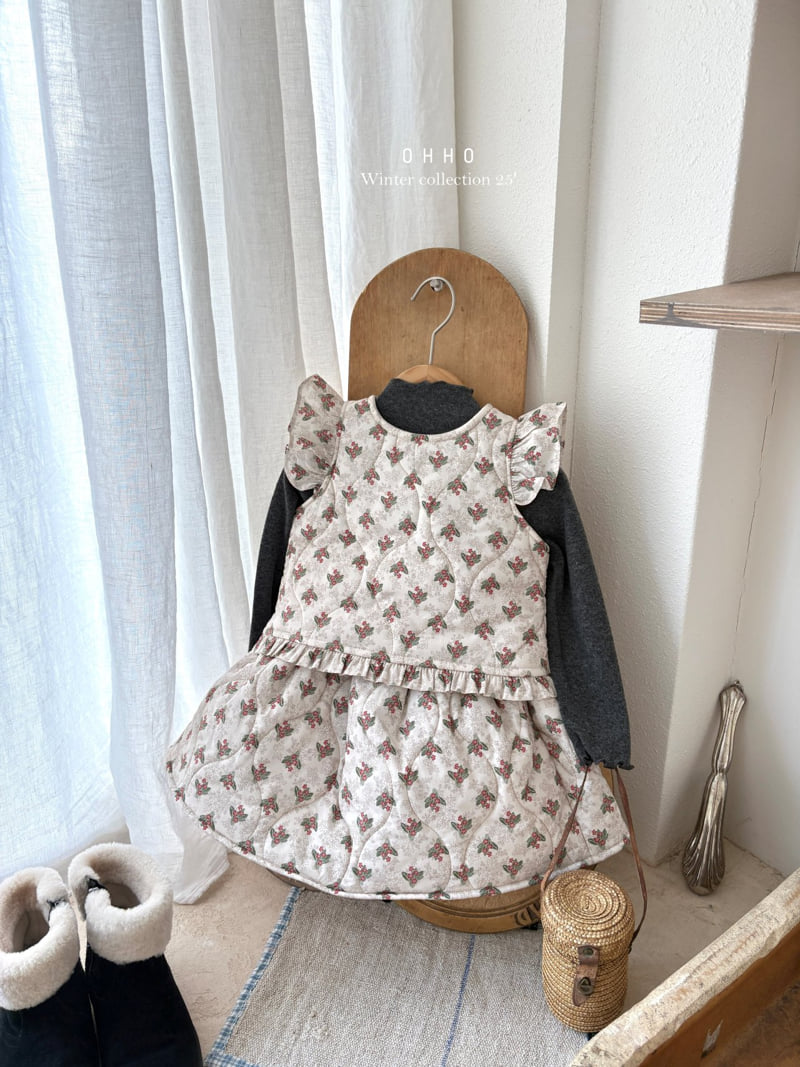 Ohho - Korean Children Fashion - #kidzfashiontrend - Snowberry Quilted Skirt