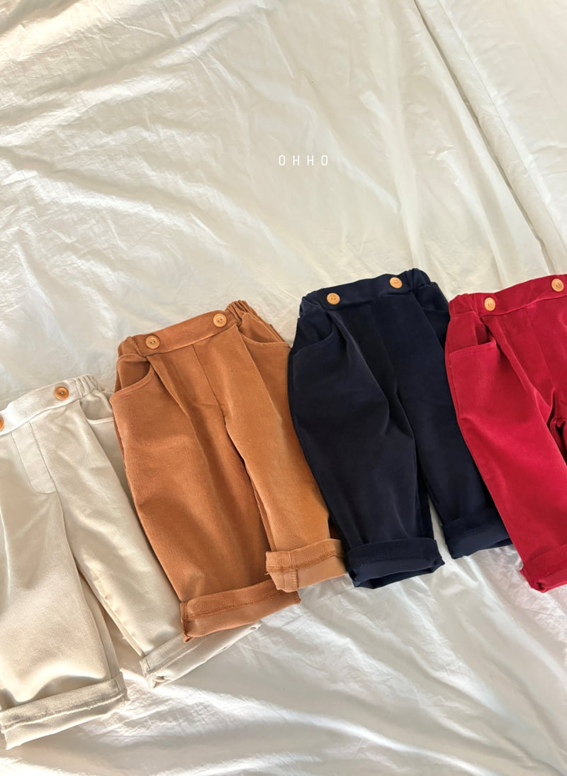 Ohho - Korean Children Fashion - #littlefashionista - Ralph Corduroy Pintuck Pants - 8