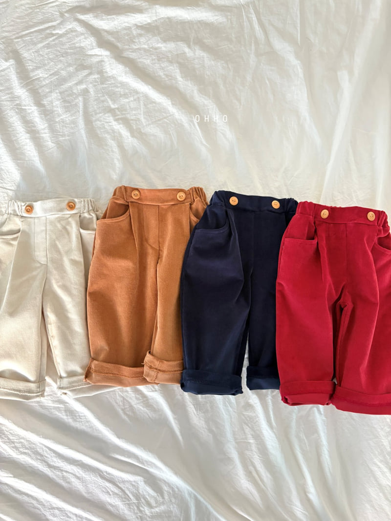 Ohho - Korean Children Fashion - #magicofchildhood - Ralph Corduroy Pintuck Pants - 9