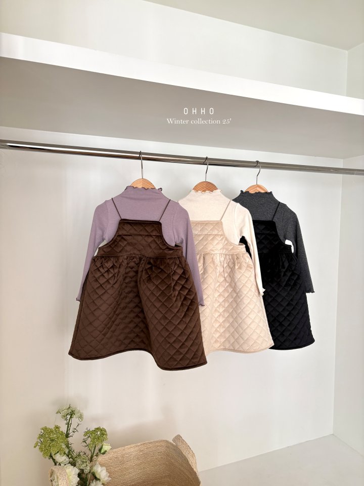 Ohho - Korean Children Fashion - #minifashionista - Velvet Cecile Strap One-piece - 8
