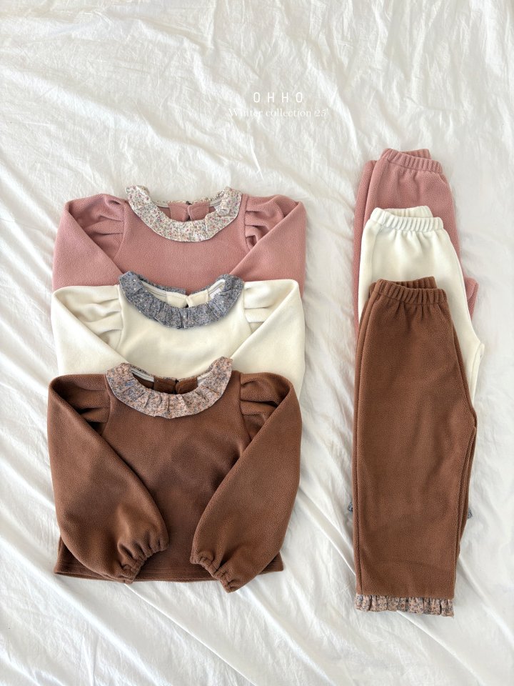 Ohho - Korean Children Fashion - #minifashionista - Floral Round Blouse - 5