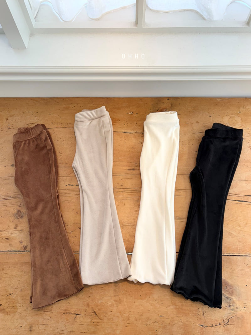 Ohho - Korean Children Fashion - #minifashionista - French Velour Bootcut Pants