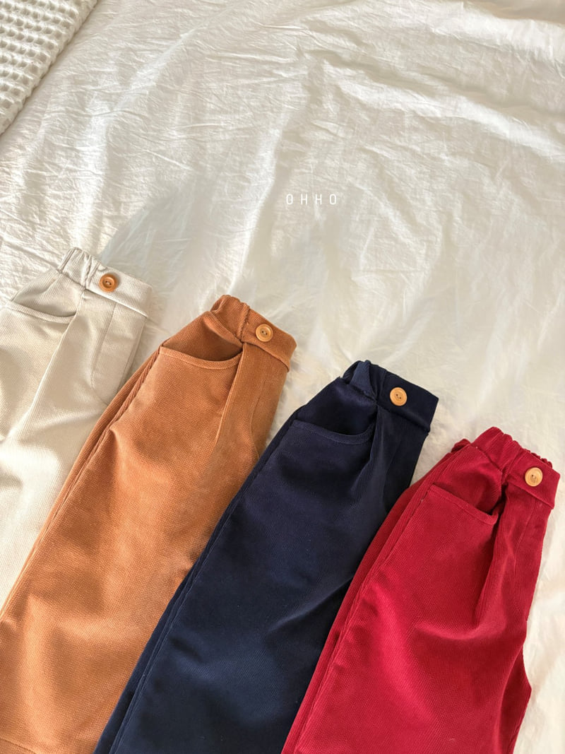 Ohho - Korean Children Fashion - #minifashionista - Ralph Corduroy Pintuck Pants - 10