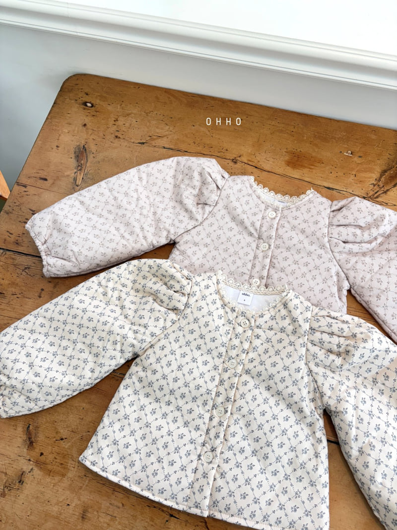 Ohho - Korean Children Fashion - #prettylittlegirls - Rose Lace Padded Jacket - 7