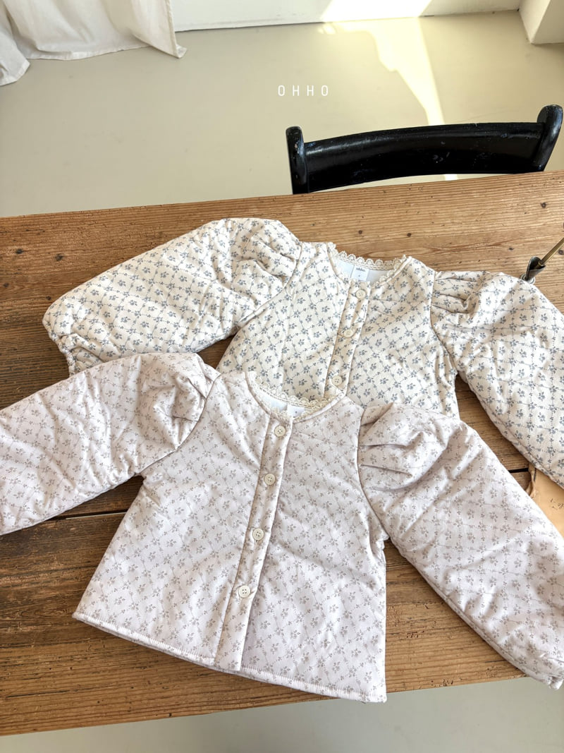Ohho - Korean Children Fashion - #todddlerfashion - Rose Lace Padded Jacket - 8