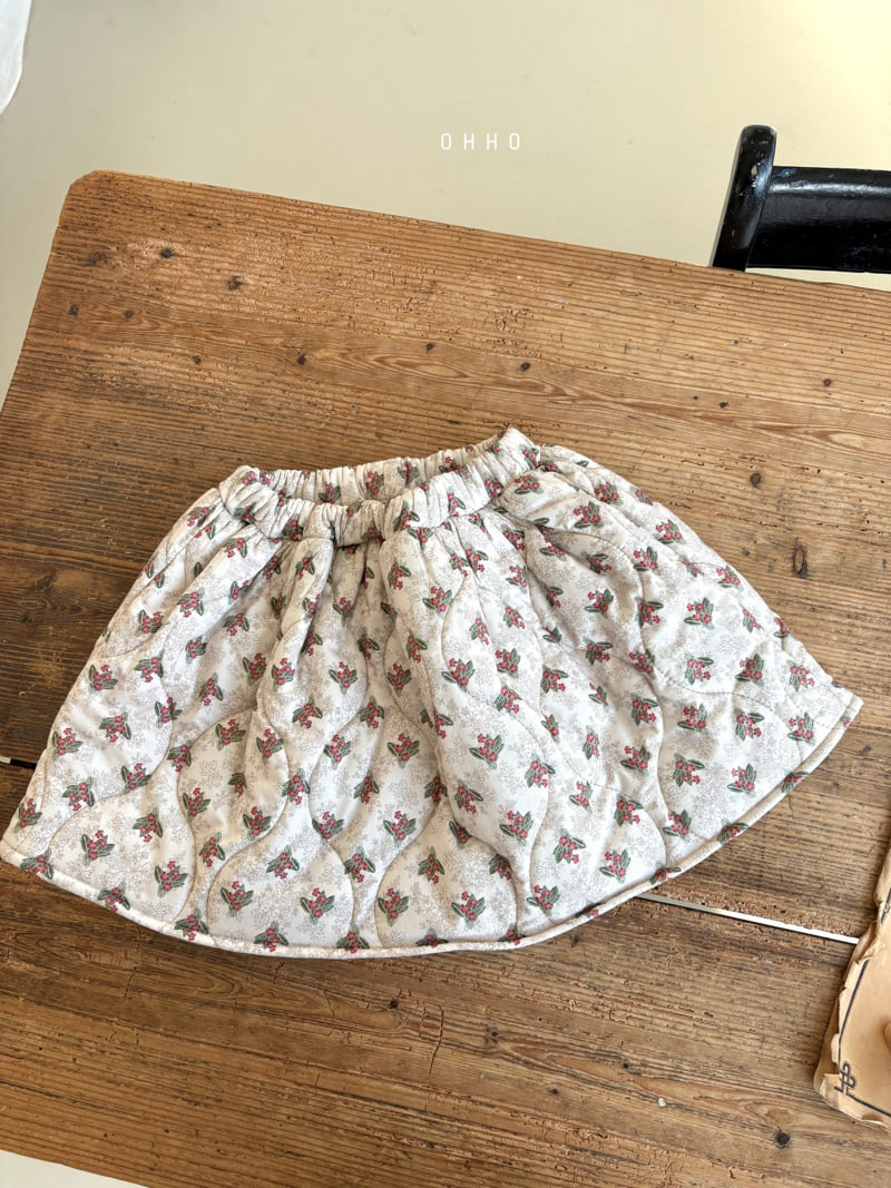 Ohho - Korean Children Fashion - #toddlerclothing - Snowberry Quilted Skirt - 8