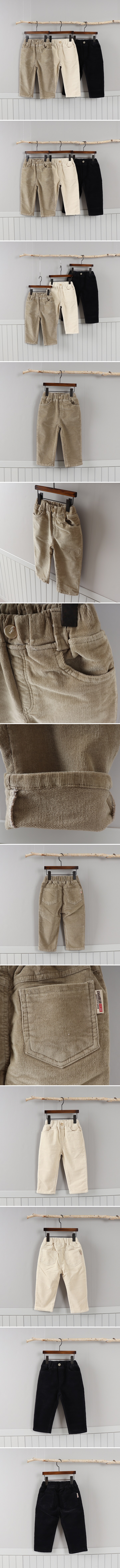 Olive denim - Korean Children Fashion - #kidsshorts - Corduroy Span Baggy Pants
