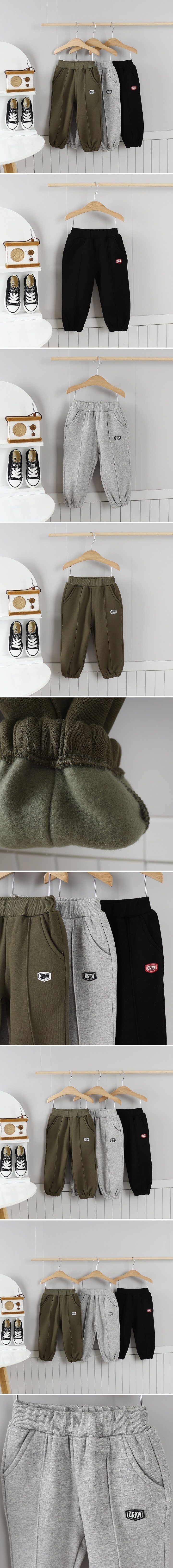 Olive denim - Korean Children Fashion - #stylishchildhood - Fleece Pintuck Jogger Pants