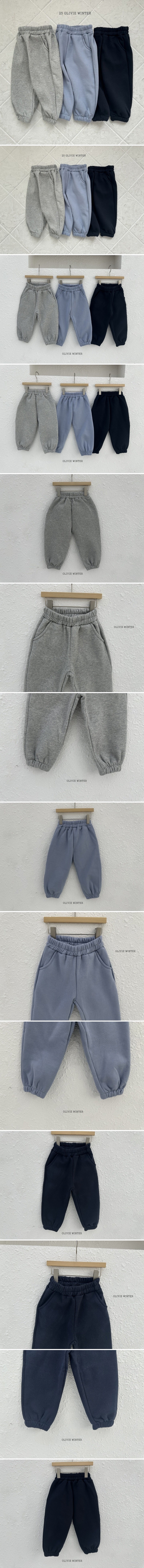 Olivie - Korean Children Fashion - #kidzfashiontrend - Fleece Jogger Pants