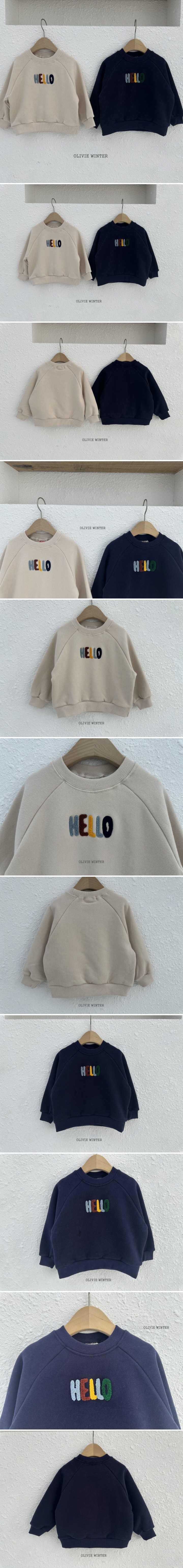 Olivie - Korean Children Fashion - #littlefashionista - Hello Long Sleeve Tee