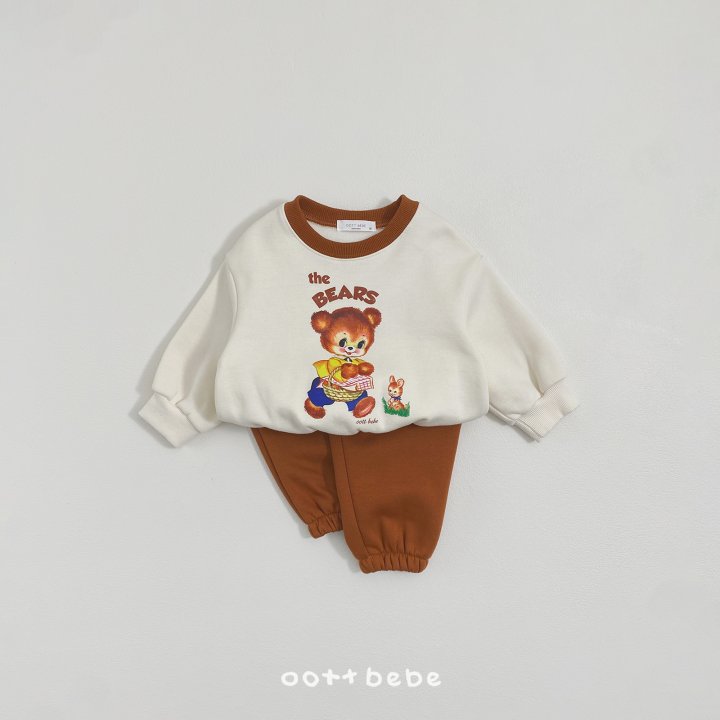 Oott Bebe - Korean Baby Fashion - #babyboutique - Fleece Bear Bunny Set - 3