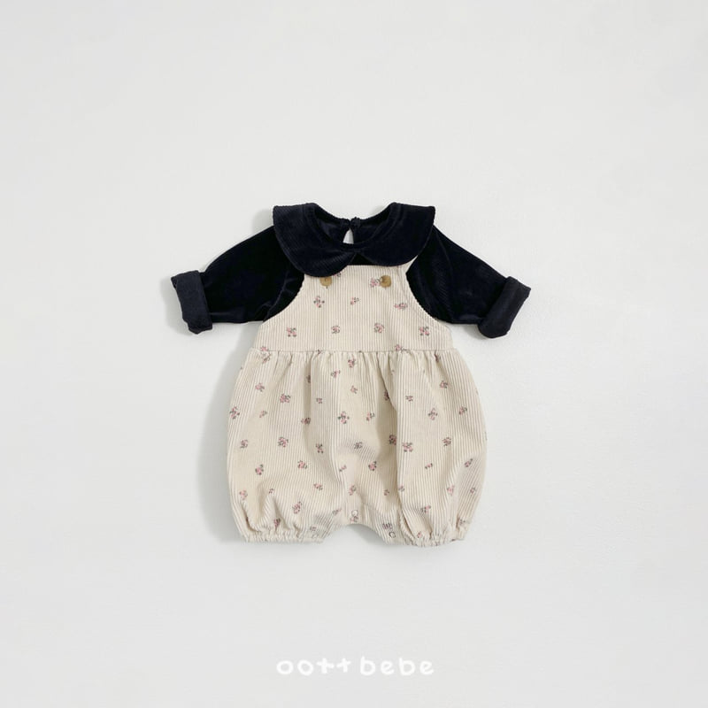Oott Bebe - Korean Baby Fashion - #babyboutique - Rose Corduroy Suit - 8