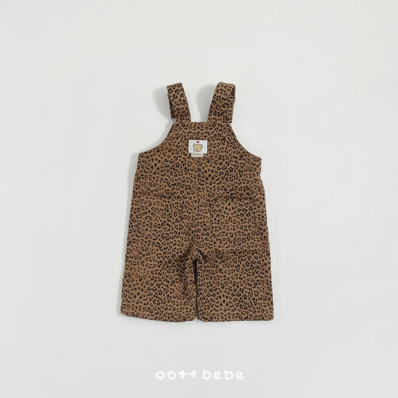 Oott Bebe - Korean Baby Fashion - #babyboutique - Leopard Overalls - 3