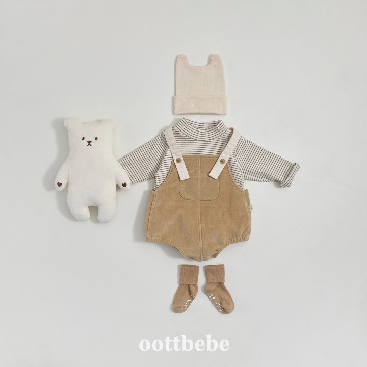 Oott Bebe - Korean Baby Fashion - #babyboutiqueclothing - Corduroy Baby Suit - 2