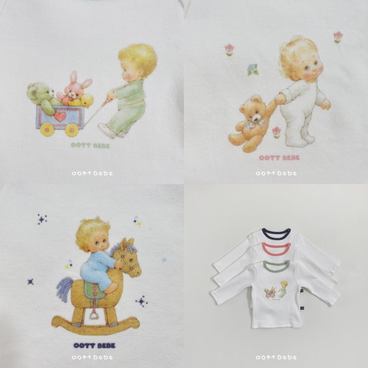 Oott Bebe - Korean Baby Fashion - #babyboutiqueclothing - Choux Cream Baby Easywear Set - 11