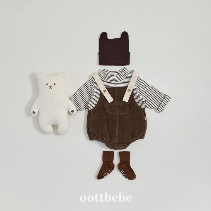 Oott Bebe - Korean Baby Fashion - #babyclothing - Corduroy Baby Suit - 4