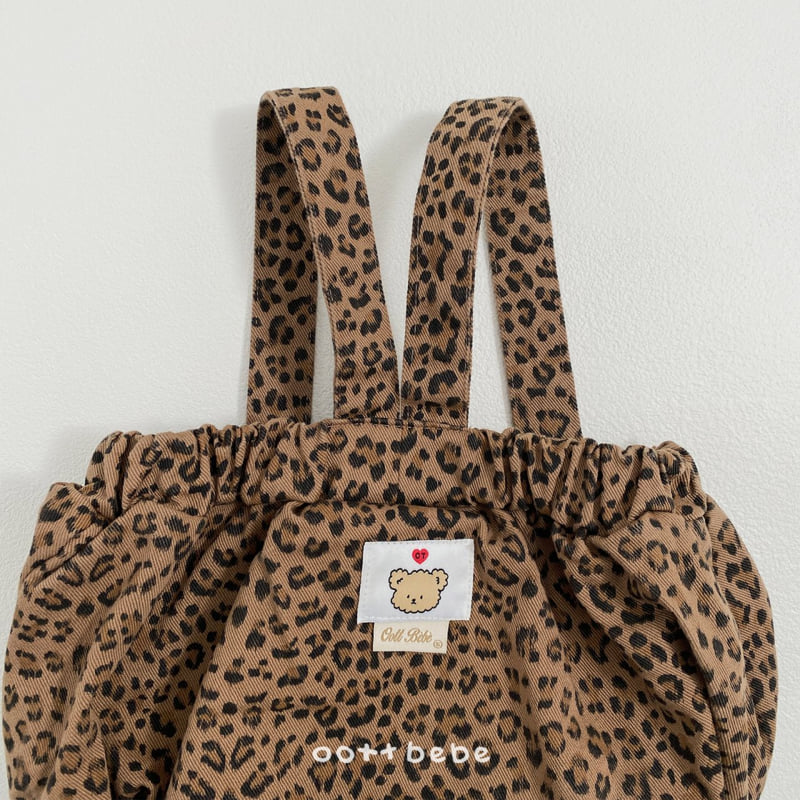 Oott Bebe - Korean Baby Fashion - #babyfashion - Leopard Suspender Suit - 8