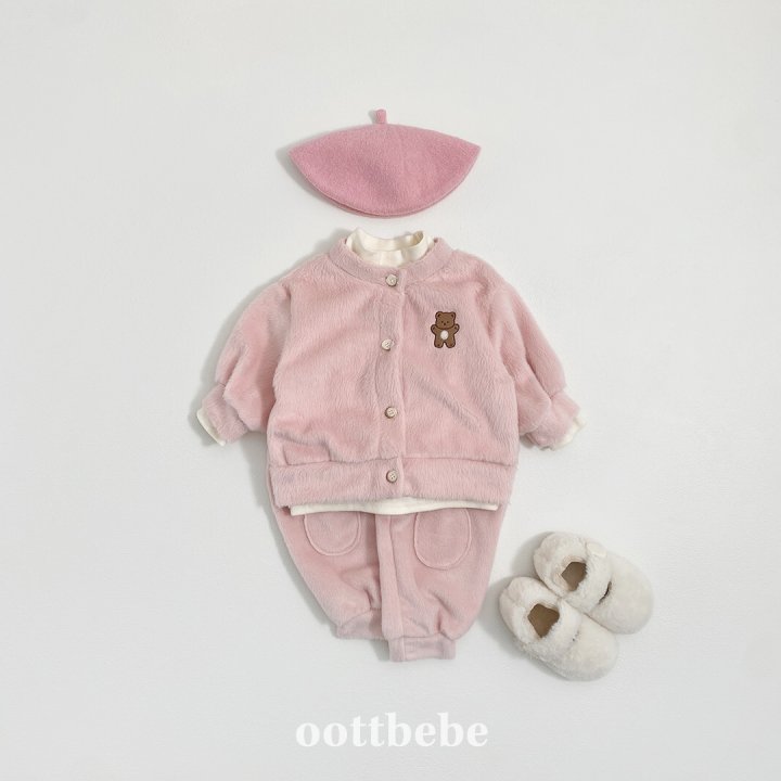 Oott Bebe - Korean Baby Fashion - #babyfever - Cotton Candy Cardigan - 2