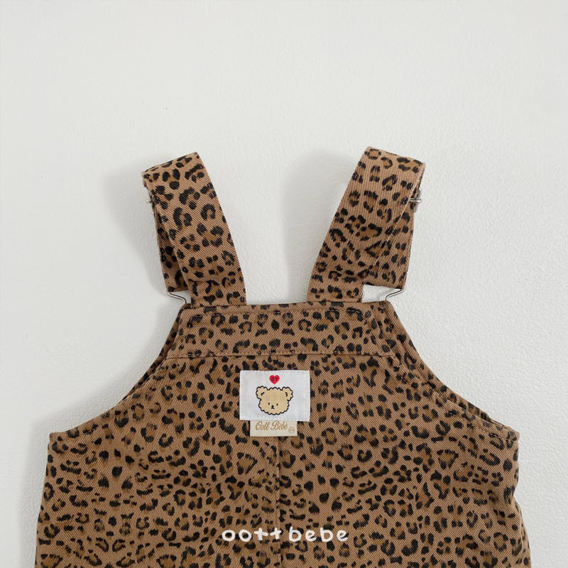Oott Bebe - Korean Baby Fashion - #babyfever - Leopard Overalls - 8