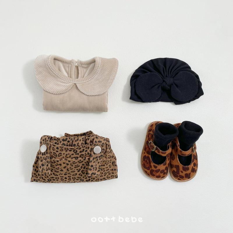 Oott Bebe - Korean Baby Fashion - #babygirlfashion - Leopard Suspender Suit - 10