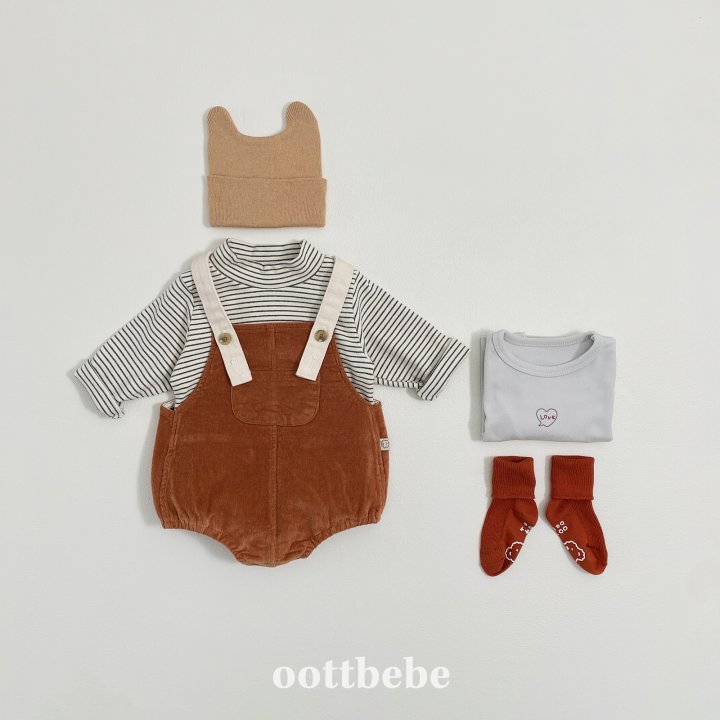 Oott Bebe - Korean Baby Fashion - #babylifestyle - Corduroy Baby Suit - 7