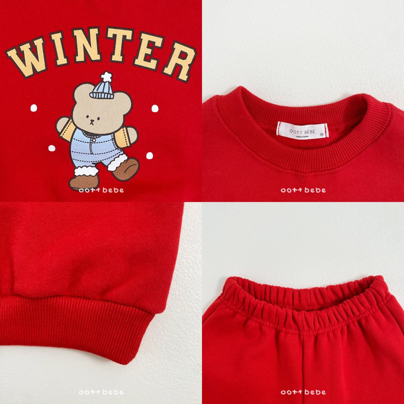 Oott Bebe - Korean Baby Fashion - #babylifestyle - Winter Bear Set - 5