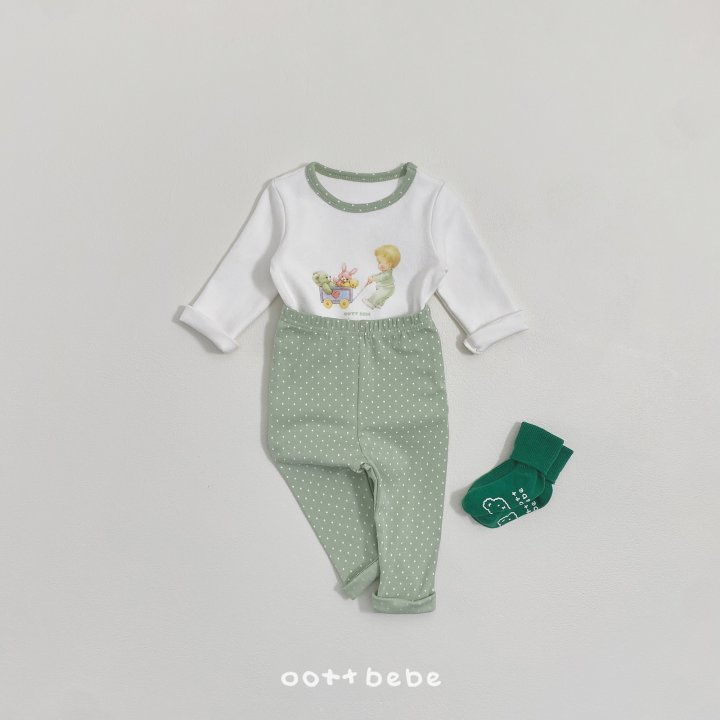 Oott Bebe - Korean Baby Fashion - #babyoninstagram - Choux Cream Baby Easywear Set - 2