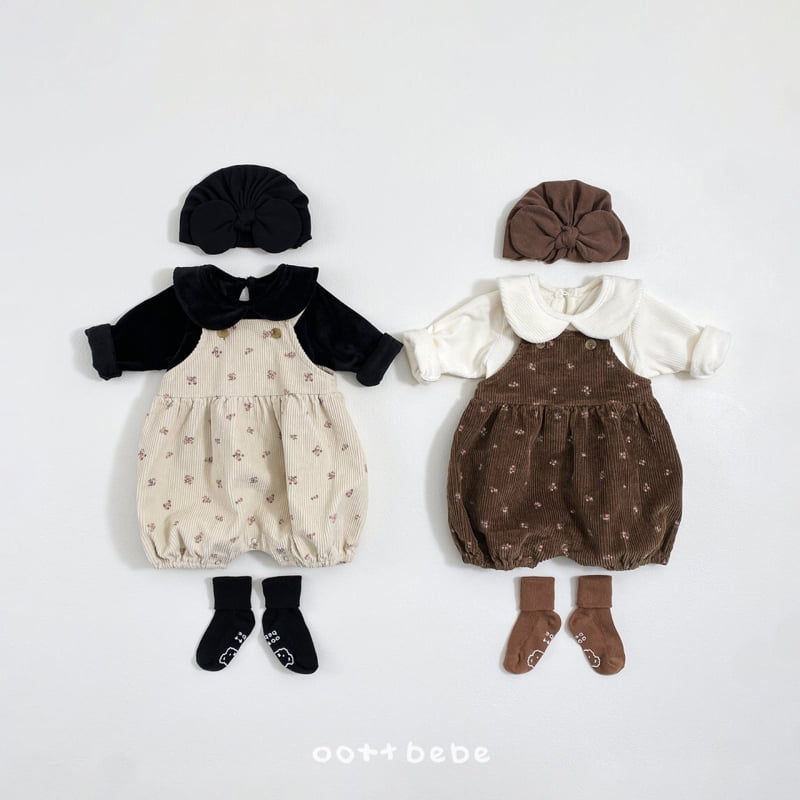 Oott Bebe - Korean Baby Fashion - #babyoninstagram - Rose Corduroy Suit