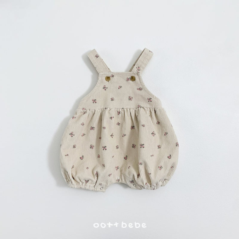 Oott Bebe - Korean Baby Fashion - #babyootd - Rose Corduroy Suit - 2
