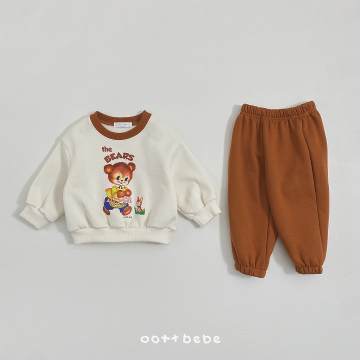 Oott Bebe - Korean Baby Fashion - #babyoutfit - Fleece Bear Bunny Set - 12