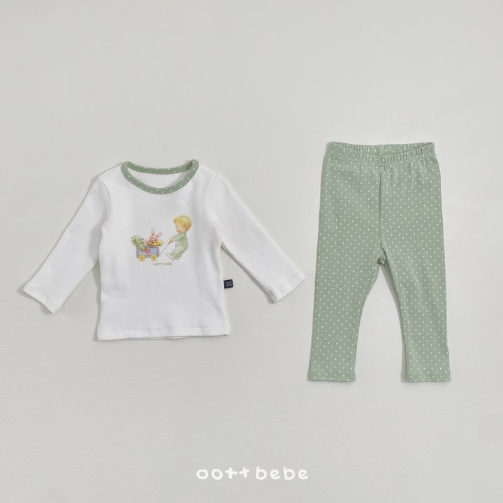 Oott Bebe - Korean Baby Fashion - #babyoutfit - Choux Cream Baby Easywear Set - 5