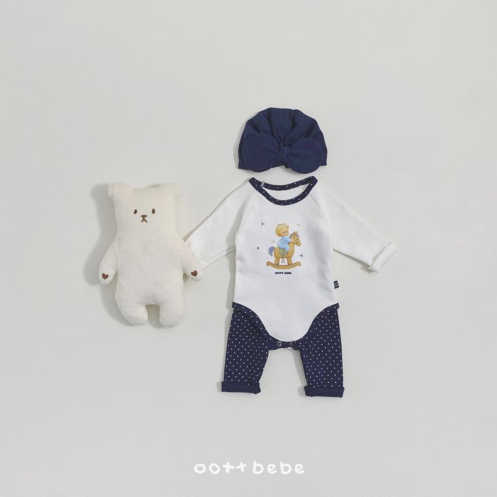 Oott Bebe - Korean Baby Fashion - #babyoutfit - Choux Cream Baby Suit - 4