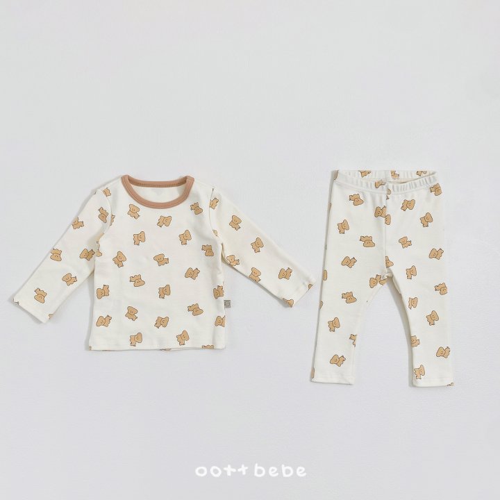 Oott Bebe - Korean Baby Fashion - #babyoutfit - Puppy Easywear Set - 2