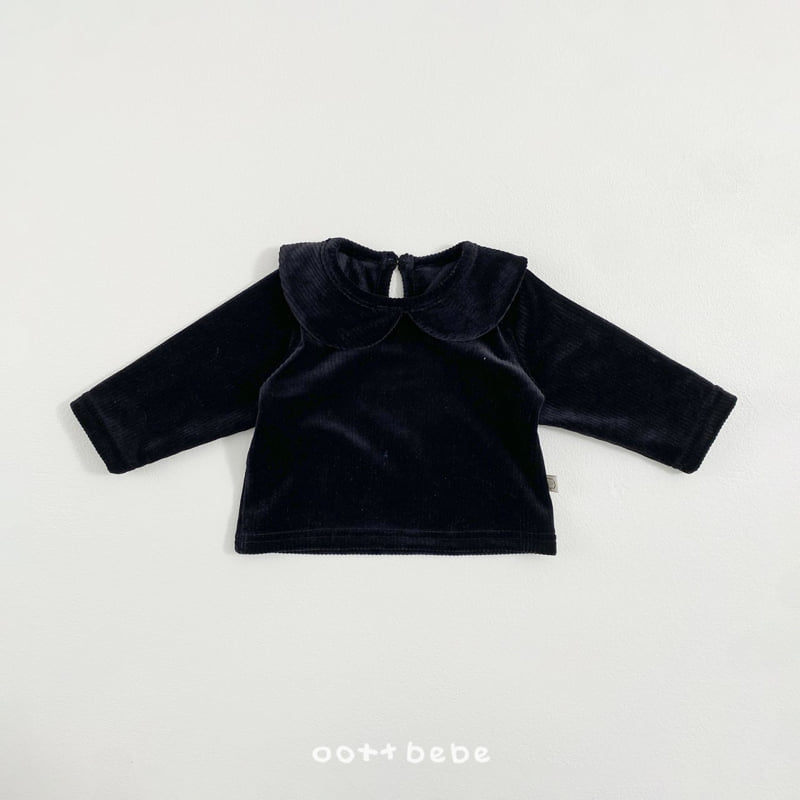 Oott Bebe - Korean Baby Fashion - #babyootd - Mink Collar Tee BEBE - 4