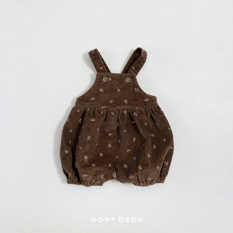 Oott Bebe - Korean Baby Fashion - #babyoutfit - Rose Corduroy Suit - 3