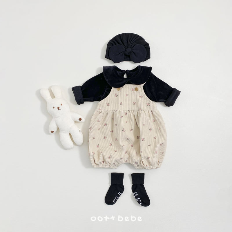 Oott Bebe - Korean Baby Fashion - #babywear - Rose Corduroy Suit - 5