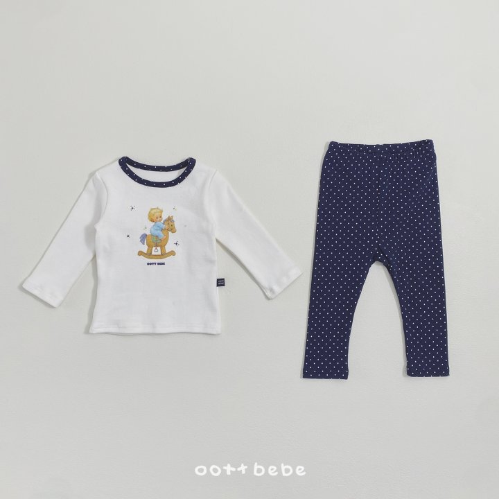 Oott Bebe - Korean Baby Fashion - #onlinebabyboutique - Choux Cream Baby Easywear Set - 7