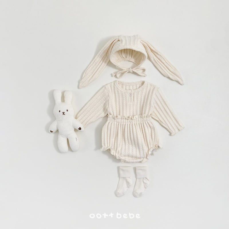 Oott Bebe - Korean Baby Fashion - #onlinebabyshop - Monchou Rabbit Bonnet - 6