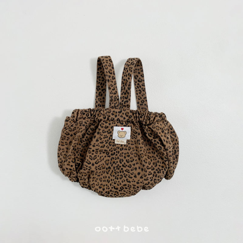 Oott Bebe - Korean Baby Fashion - #onlinebabyshop - Leopard Suspender Suit - 3