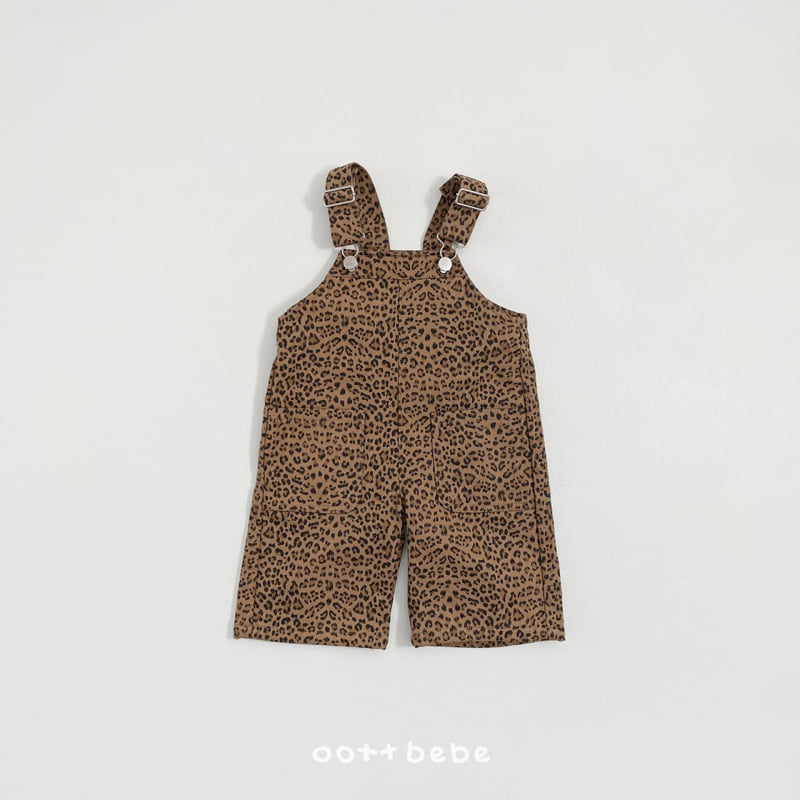 Oott Bebe - Korean Baby Fashion - #onlinebabyshop - Leopard Overalls - 2