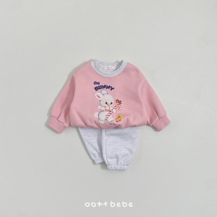 Oott Bebe - Korean Baby Fashion - #smilingbaby - Fleece Bear Bunny Set - 2