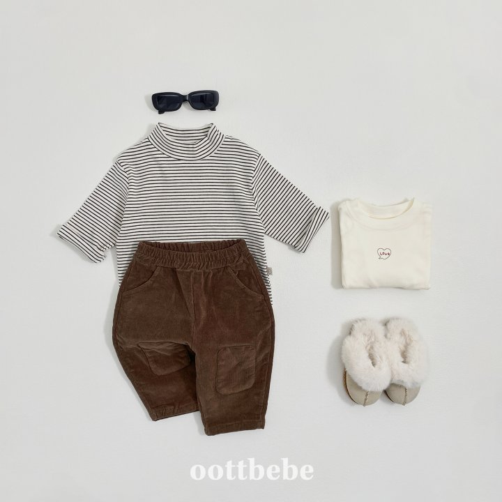 Oott Bebe - Korean Children Fashion - #childofig - Corduroy Balloon Pants - 4