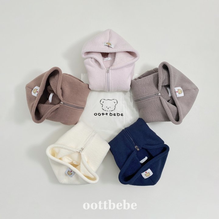 Oott Bebe - Korean Children Fashion - #childofig - Soft Cloud Fleece Zip-Up Jacket